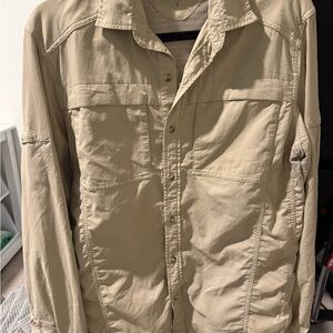 REI Women's Tan Button Down Shirt